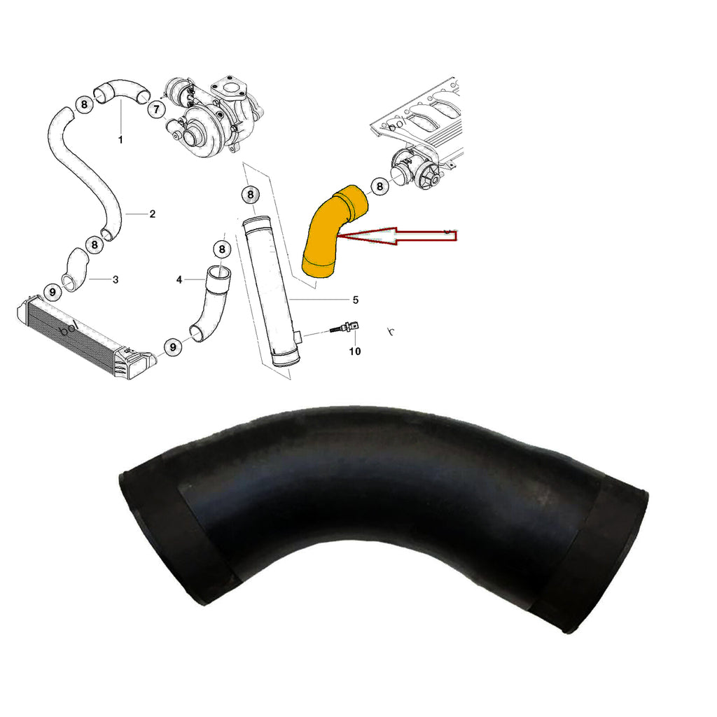 INTERCOOLER TURBO HOSE PIPE FITS BMW, 11617799389, 11612247903