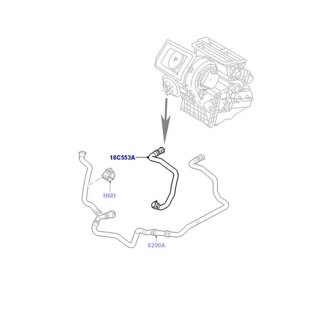 Upper Radiator Heater Hose Fits Ford Focus Mk2 C Max 2007 Onwards 1469329