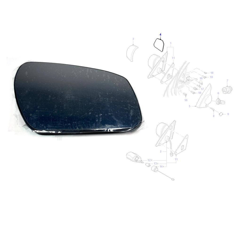 RIGHT WING MIRROR ELECTRIC HEATED GLASS FITS FORD FOCUS, MONDEO, 1117385