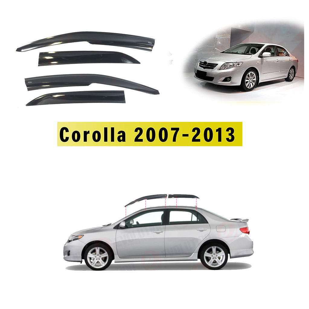  Toyota Corolla 2007 to 2013 Wind Rain Smoke Deflectors Non Breakable