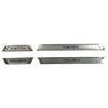 Exclusive Stainless Steel Chrome Silver Door Sill With Blue Led Light 4 Doors