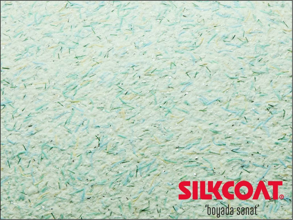 Silkcoat Liquid Wallpaper Decorative interior Wall Silk Plaster White-Green