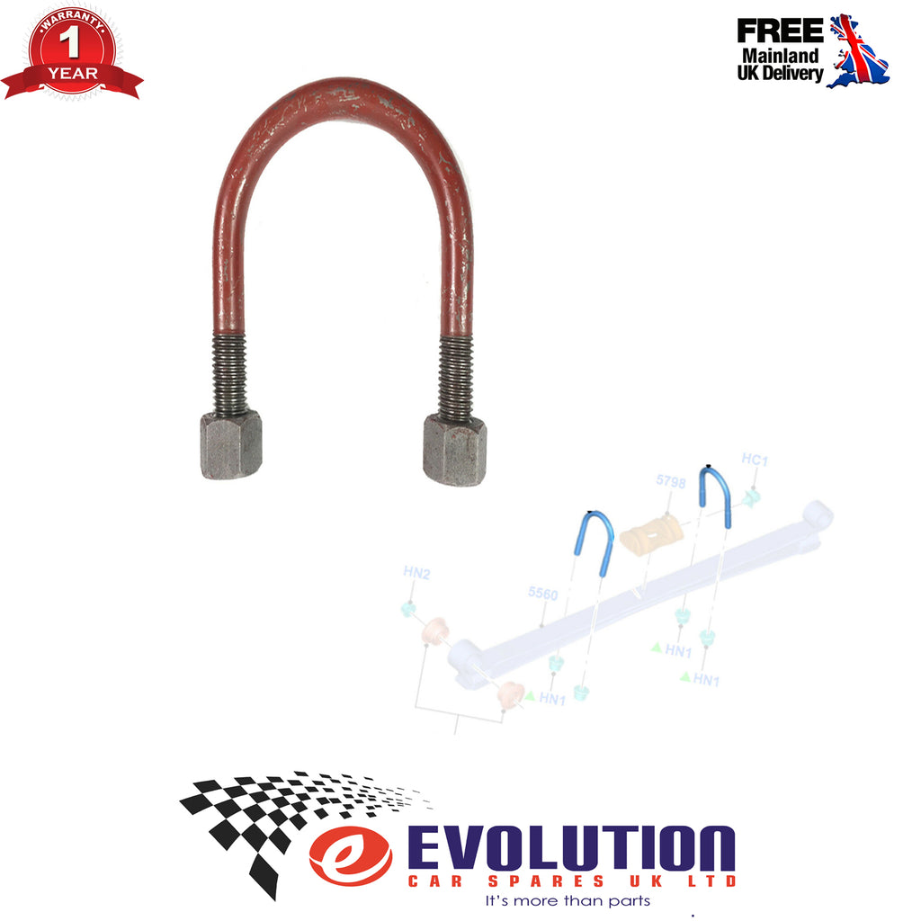 M14 x 150 mm Leaf Spring U Bolt Fits Ford Transit MK7 2006 to 2014 1387171