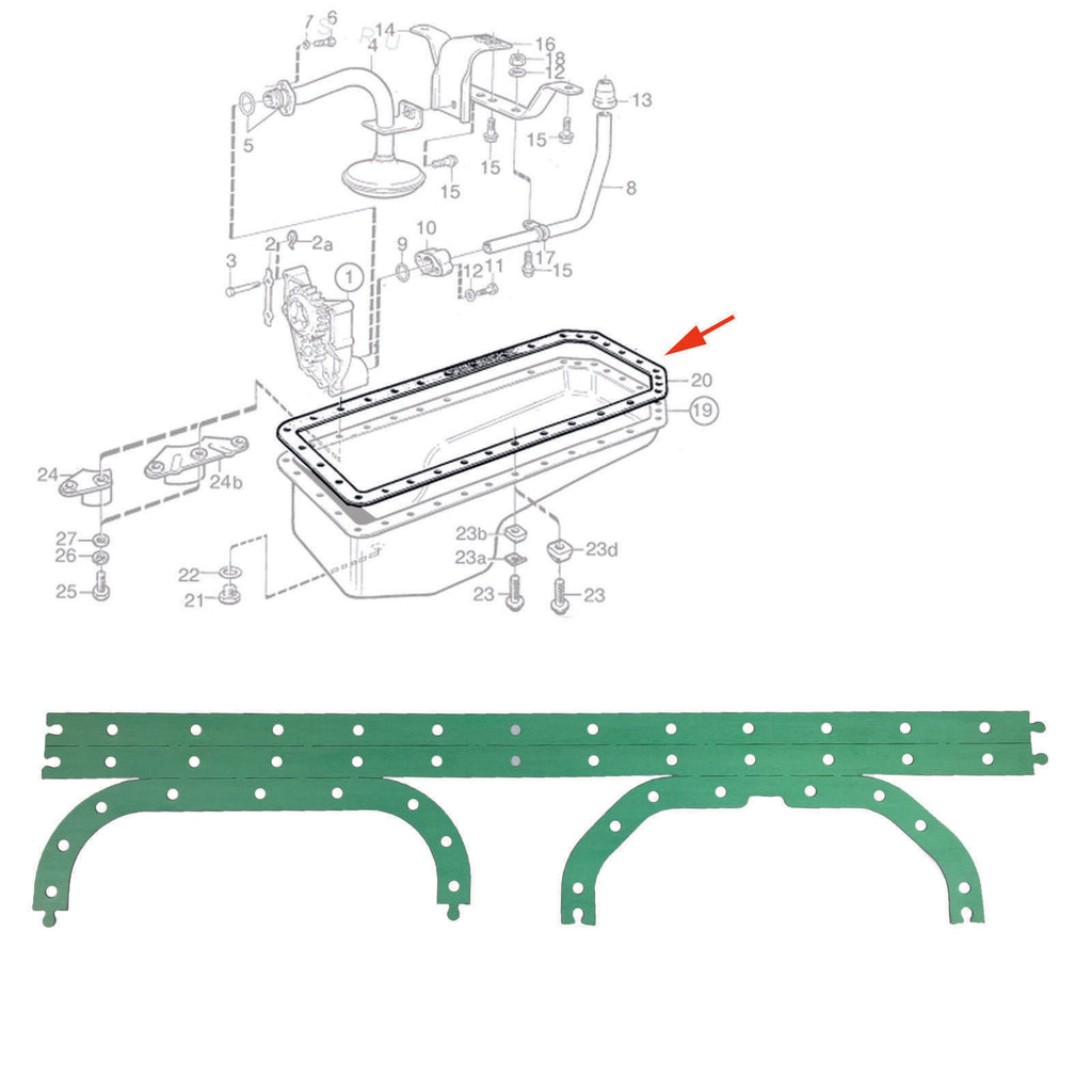 HIGH QUALITY WET SUMP GASKET SEAL FITS VOLVO FL, F, N, 424 602