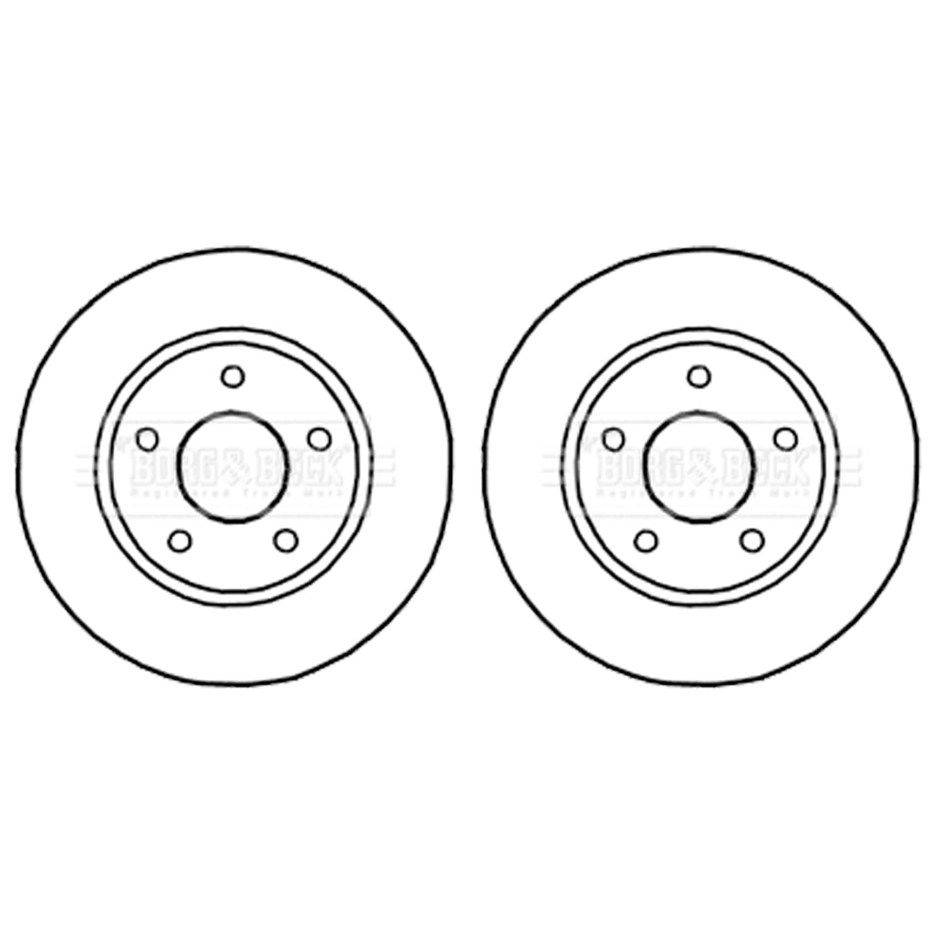 Mitsubishi Lancer A Pair Of Front Brake Discs 2008 Onwards 5105513AA