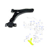 Lh Suspension Wishbone Arm Including Bearing Bushes Fits Transit Connect 1355048