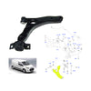 Lh Suspension Wishbone Arm Including Bearing Bushes Fits Transit Connect 1355048