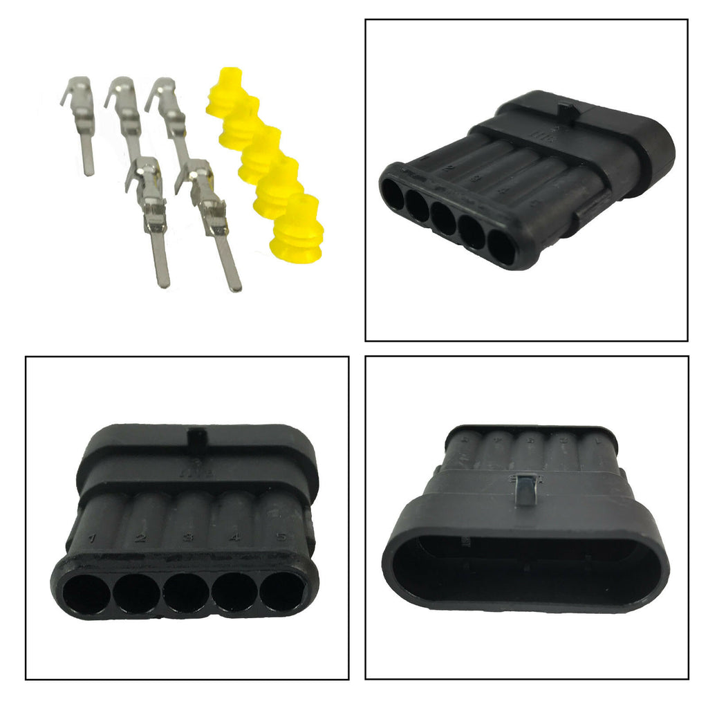 5 PIN CONNECTOR MALE, AUTOMOTIVE ELECTRICAL CONNECTOR 37230