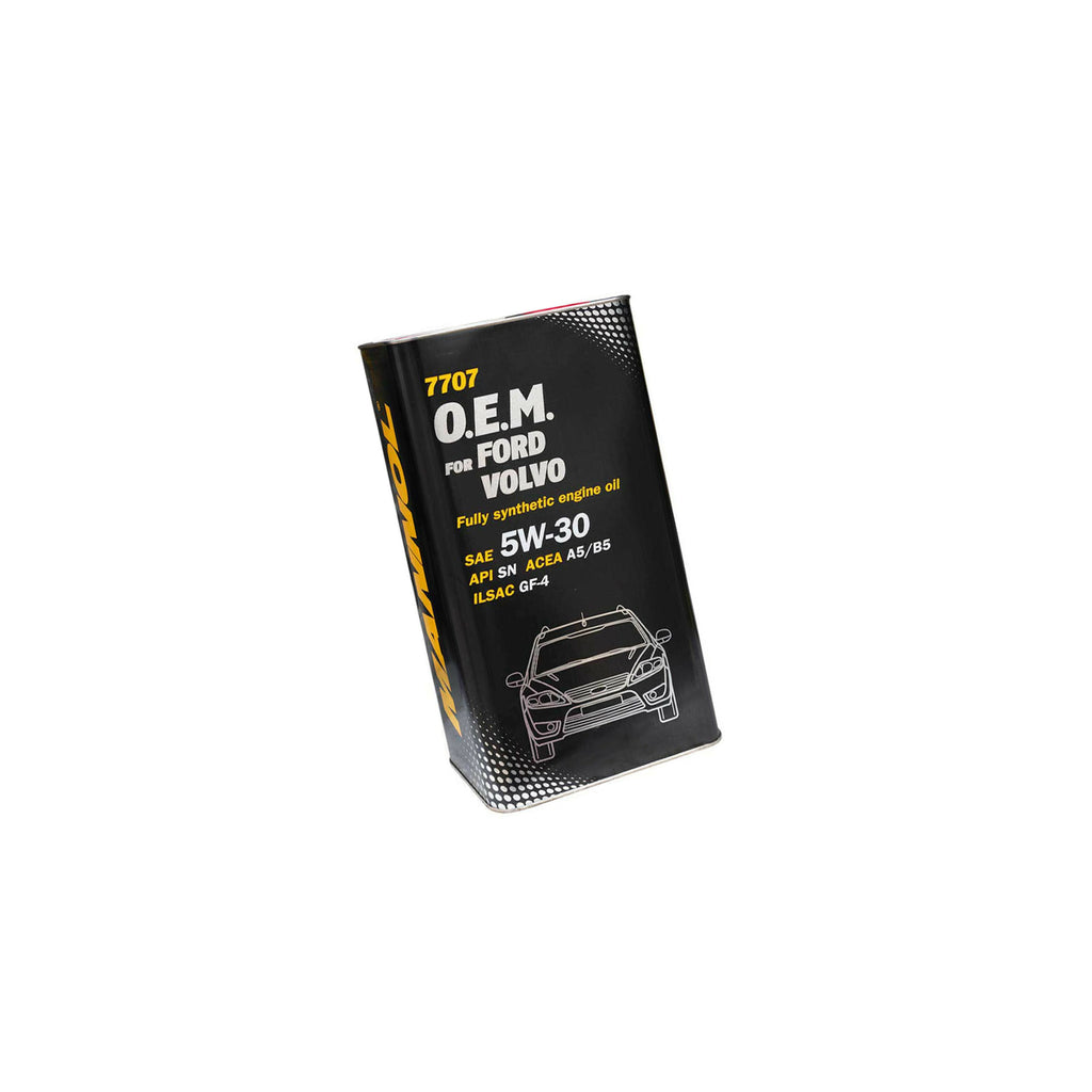 Mannol Oem Fully Synthetic Engine Oil 5L 5W30 Fits Ford Volvo 7707