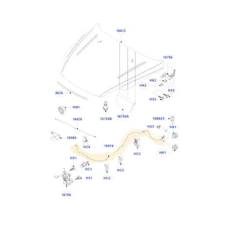 Bonnet Hood Release Cable Fits Ford Mondeo MK4 2007 to 2015 1751277