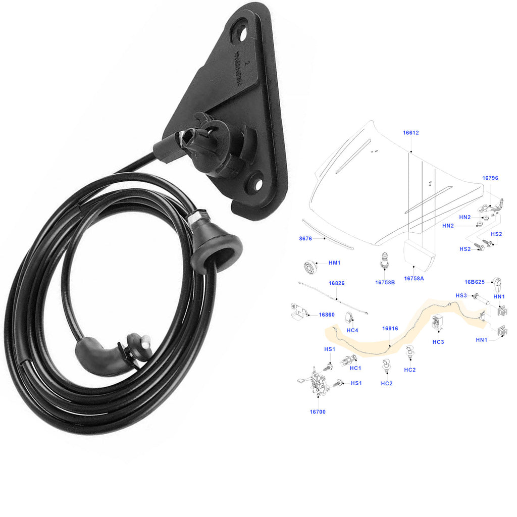 Bonnet Hood Release Cable Fits Ford Mondeo MK4 2007 to 2015 1751277