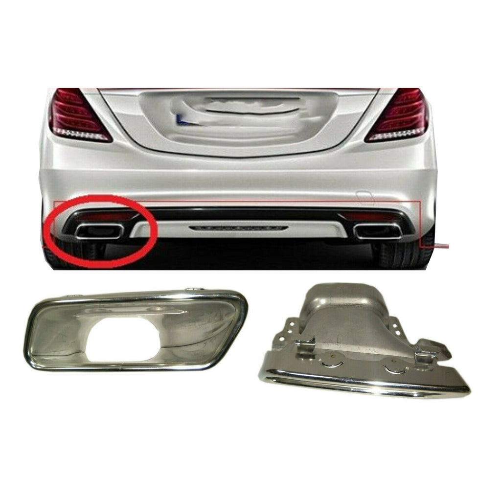 EXHAUST MUFFER TIPS AMG LEFT SIDE FITS MERCEDES BENZ S CLASS W222, A2214904127