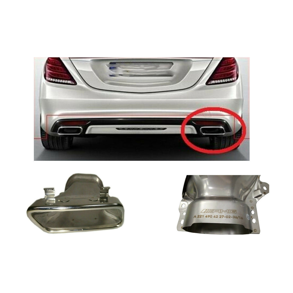 EXHAUST MUFFER TIP AMG RIGHT SIDE FITS MERCEDES BENZ S CLASS W222, A2214904227