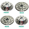 4 X Universal 16" Inch Trend RC Car Wheel Trims Cover Hub Caps Stainles Steel