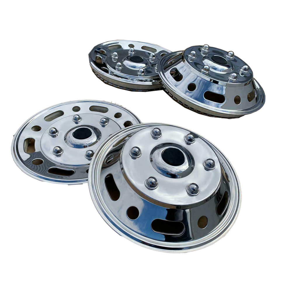 4 X Universal 16" Inch Trend RC Car Wheel Trims Cover Hub Caps Stainles Steel