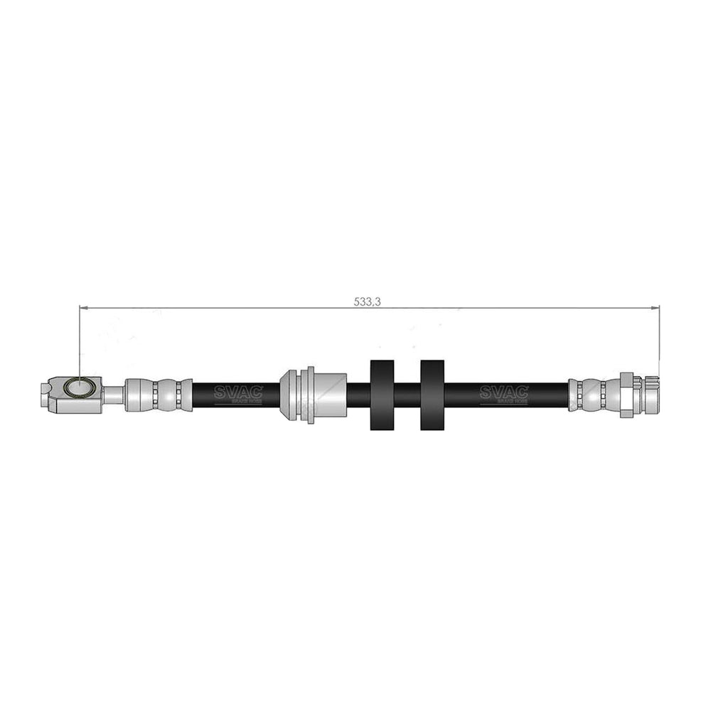 Skoda Fabia Front Brake Hose Roomster Seat Cordoba Ibiza IV V 6Q0611701A