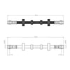 VW Transporter IV Front Brake Hose 1990 to 2003  701611701A  7D0611701C