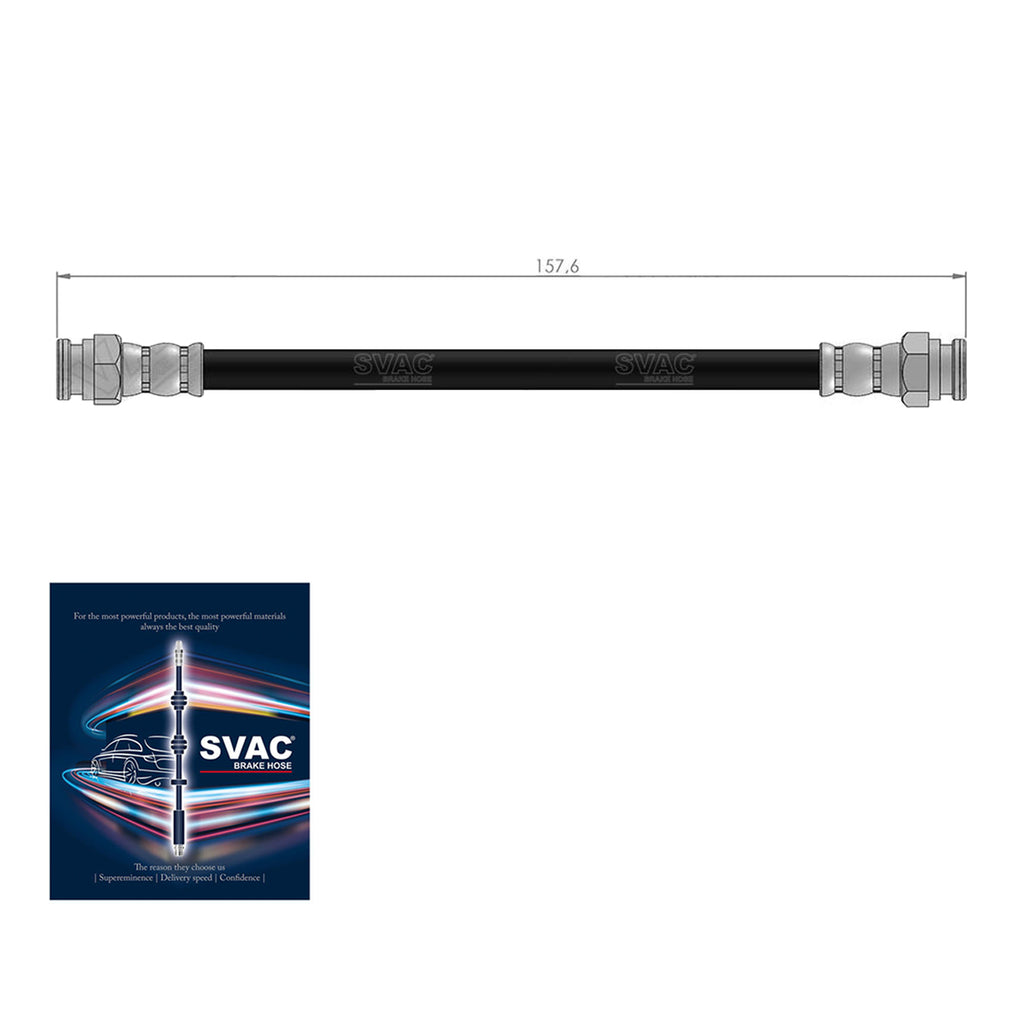 Seat Cordoba Rear Brake Hose Ibiza Vario VW Golf  1993 to 2002  1H0611775