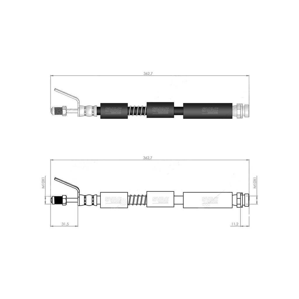 Ford Transit Connect Front Brake Hose 2002 to 2013  2T142078AG  4432391