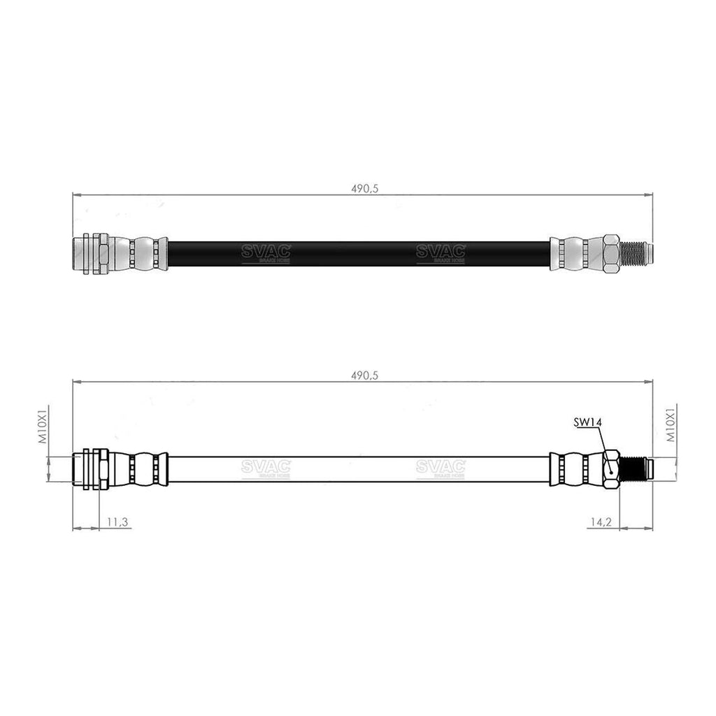 Mercedes Benz A Serie Front Brake Hose W169 B Serie  W245  A1694280035