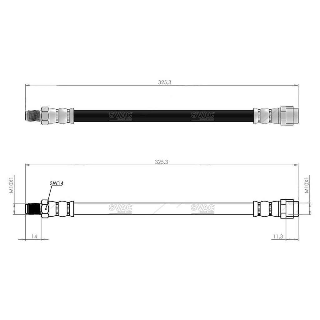 Mercedes Benz M Serie Rear Brake Hose W163 1998 to 2005  1634201348
