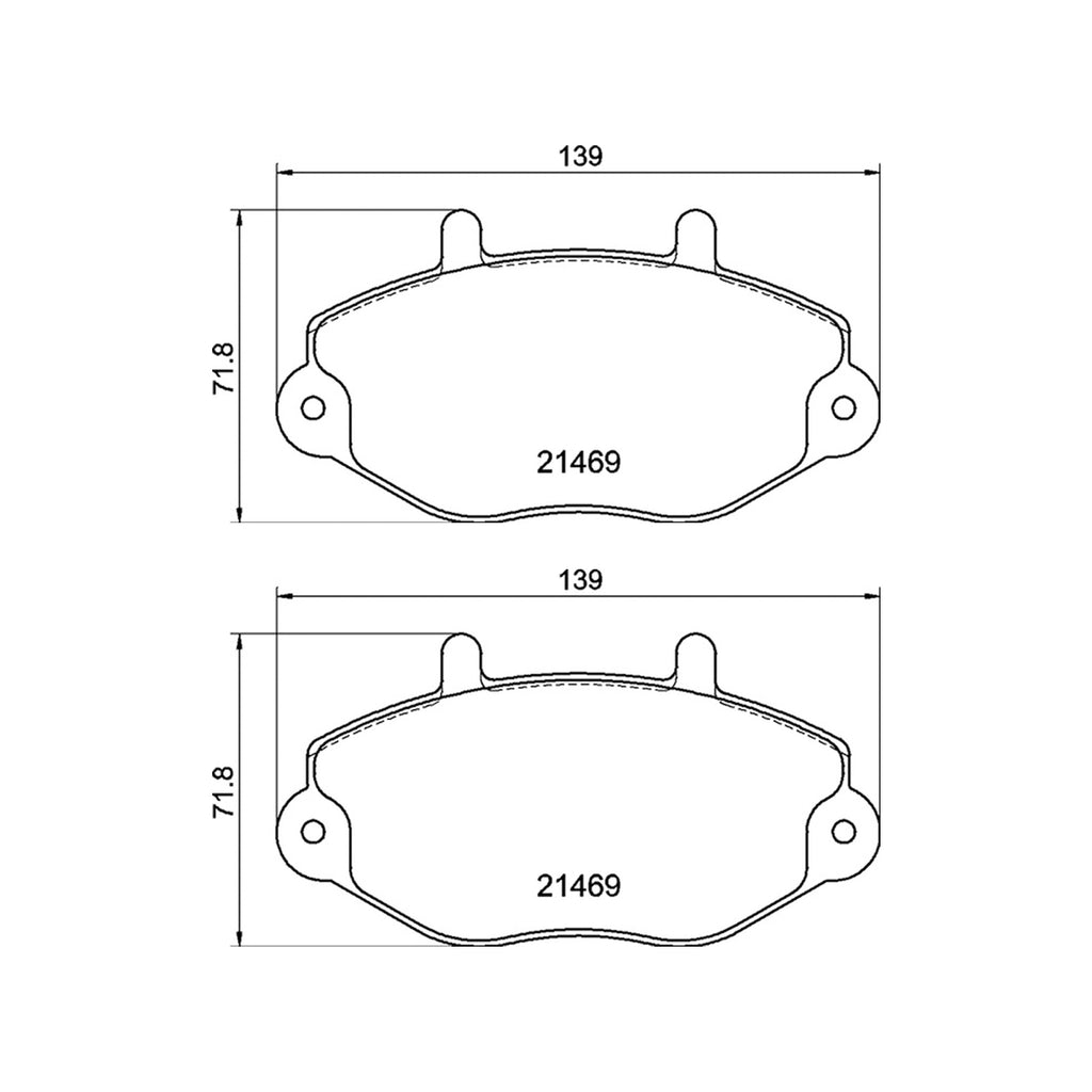 Ford Transit Front Axle Brake Pad 1991 to 2000 92VB2K021BA