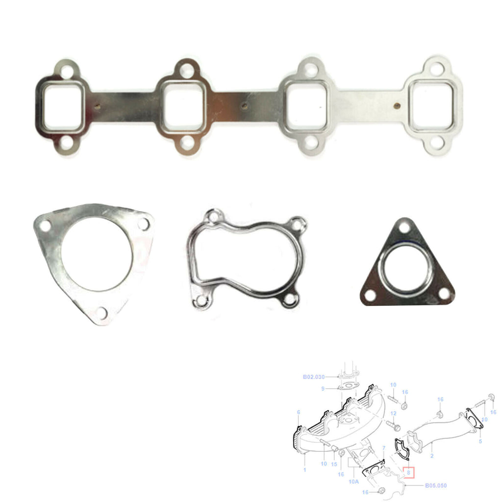 EXHAUST MANIFOLD GASKET SET FITS FORD TRANSIT 2.5 D 1991-2000, 6518194, 6202946