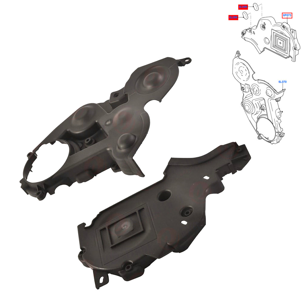 Ford Fiesta Mk5 Mk6 Timing Belt Upper And Lower Cover 1465012 2S6Q6P073AB