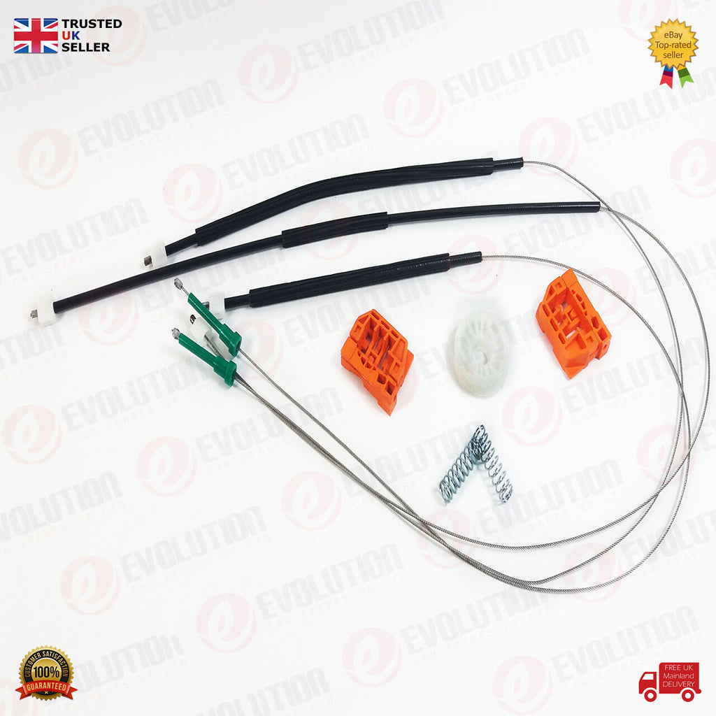 FRONT WINDOW REGULATOR REPAIR KIT 8 PCS FITS VOLKSWAGEN CADDY MK4, MK3, MK2, 14