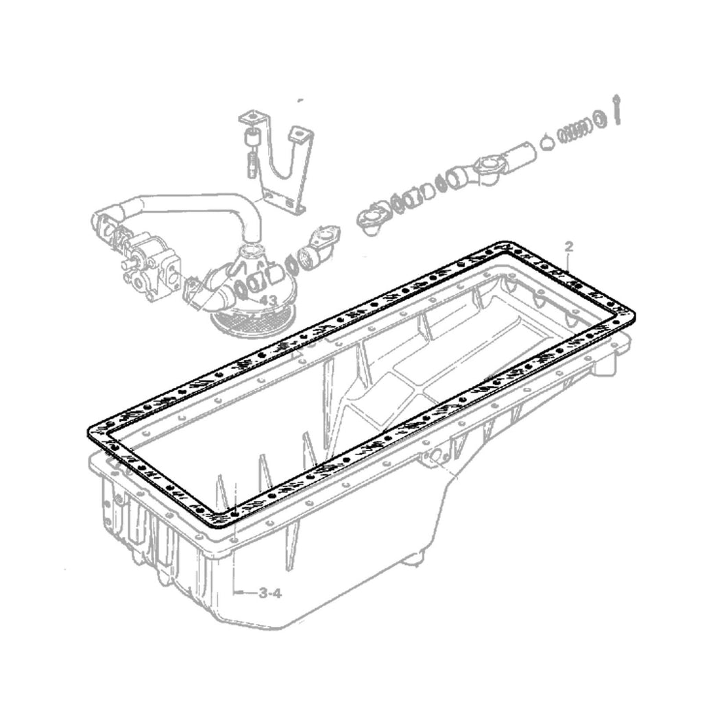WET SUMP OIL PAN GASKET SEAL FITS DAF, 1973-1991, NEOPLAN 1983 ONWARD, 0753 623