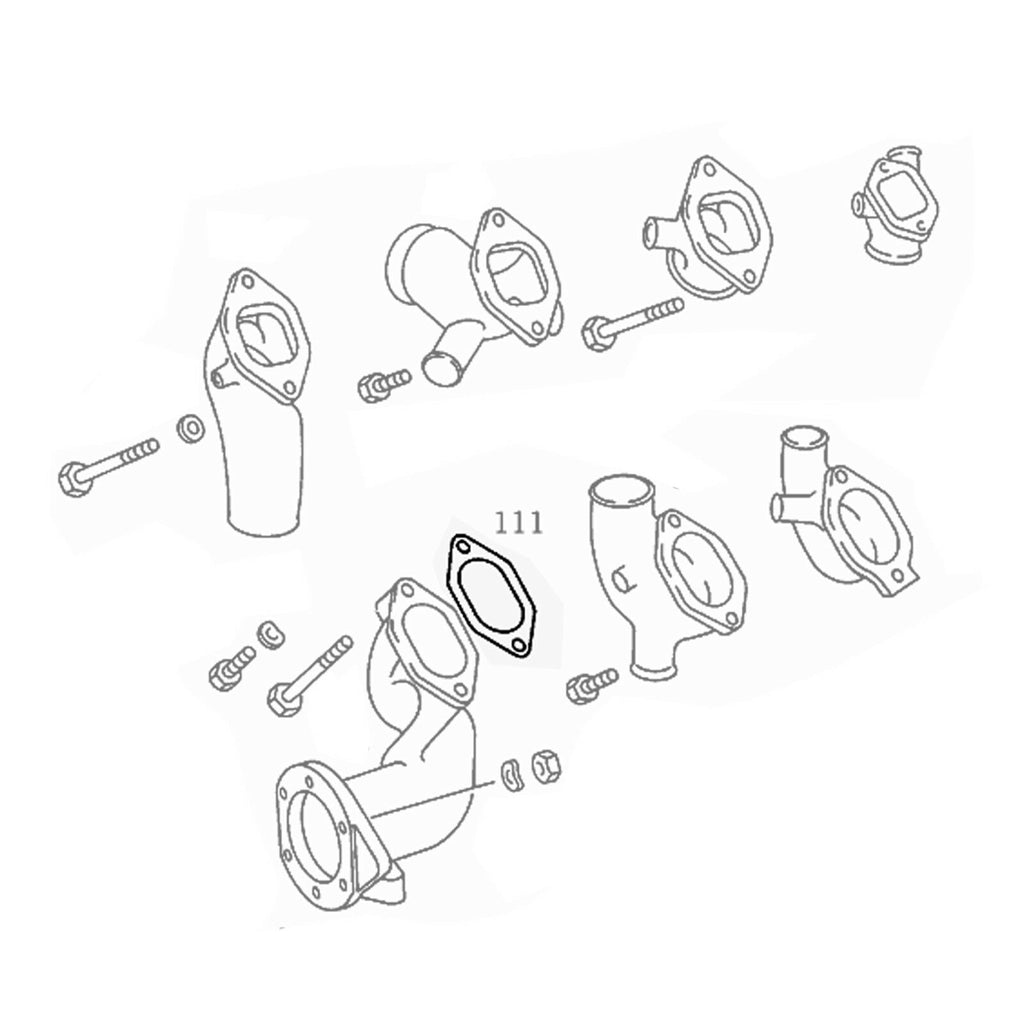 WATER PUMP ALUMINIUM GASKET SEAL FITS MERCEDES-BENZ, NEOPLAN, SETRA 4422010480