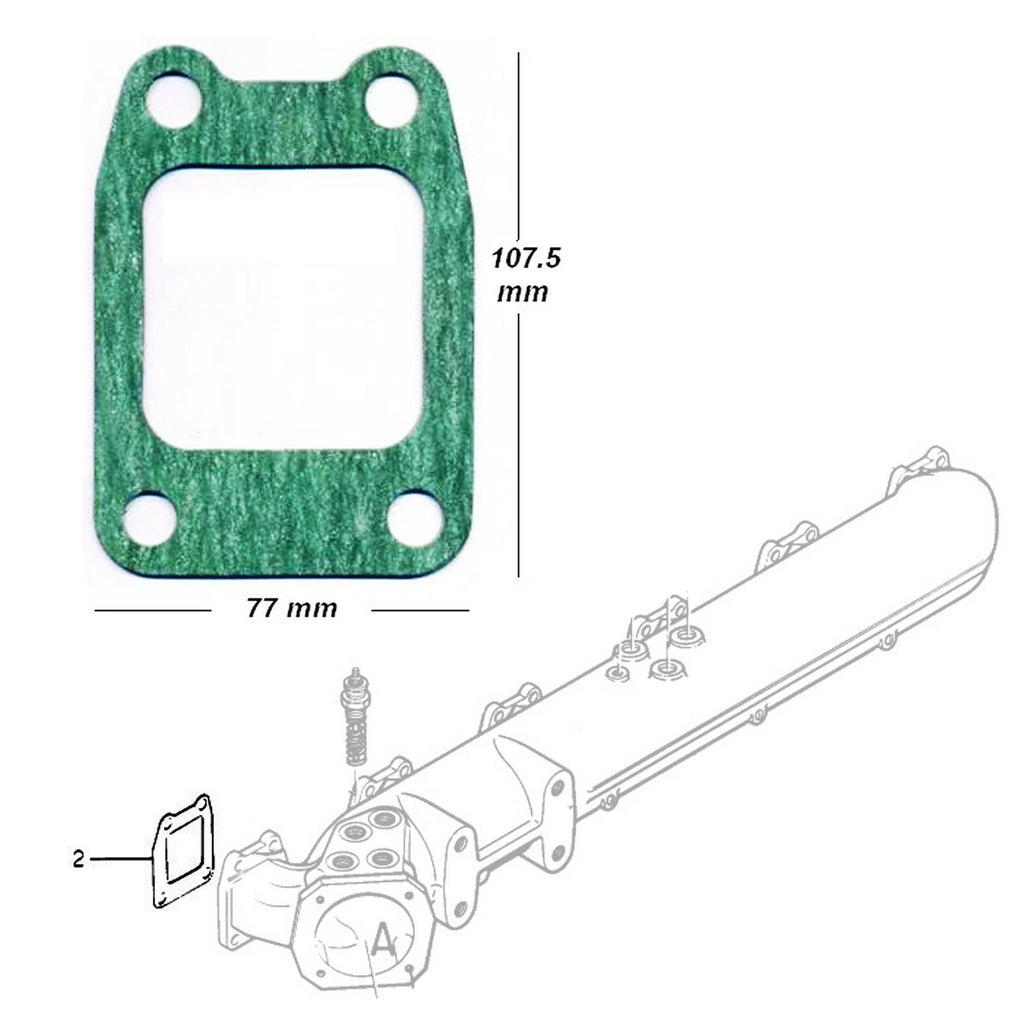 INTAKE EXHAUST MANIFOLD GASKET SEAL FITS RENAULT TRUCKS, 5000693288