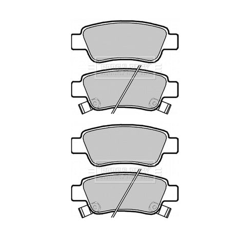 BORG & BECK REAR BRAKE PAD SET FITS HONDA CR-V MK3 MK4 2007 ONWARDS, 43022SWWG00