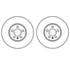 A PAIR OF BORG & BECK FRONT BRAKE DISCS FITS SEAT LEON 1999-2006 1J0615301K