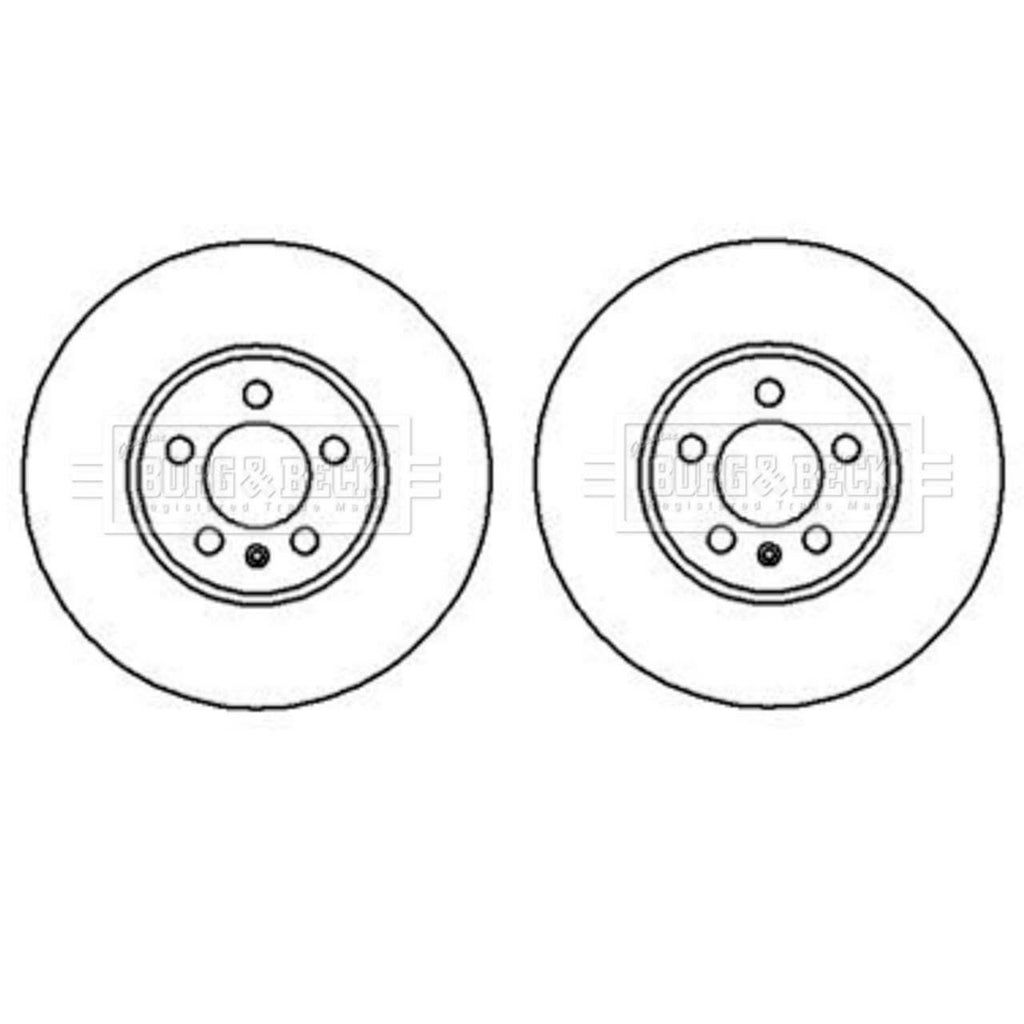 A PAIR OF BORG & BECK FRONT BRAKE DISCS FITS SEAT LEON 1999-2006 1J0615301K