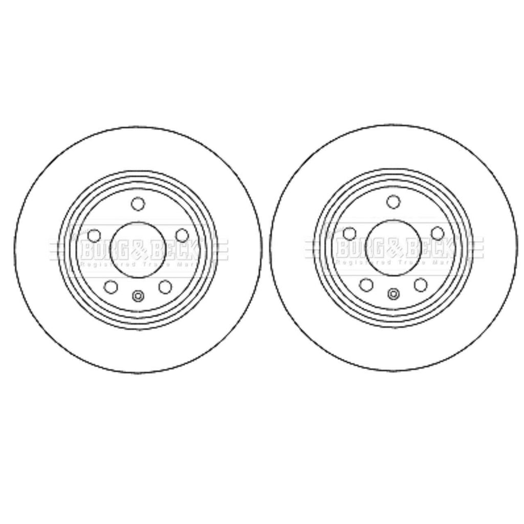 REAR BRAKE DISCS FITS AUDI A4, A5, A6 2010-2016,  8K0615601B, BBD4635