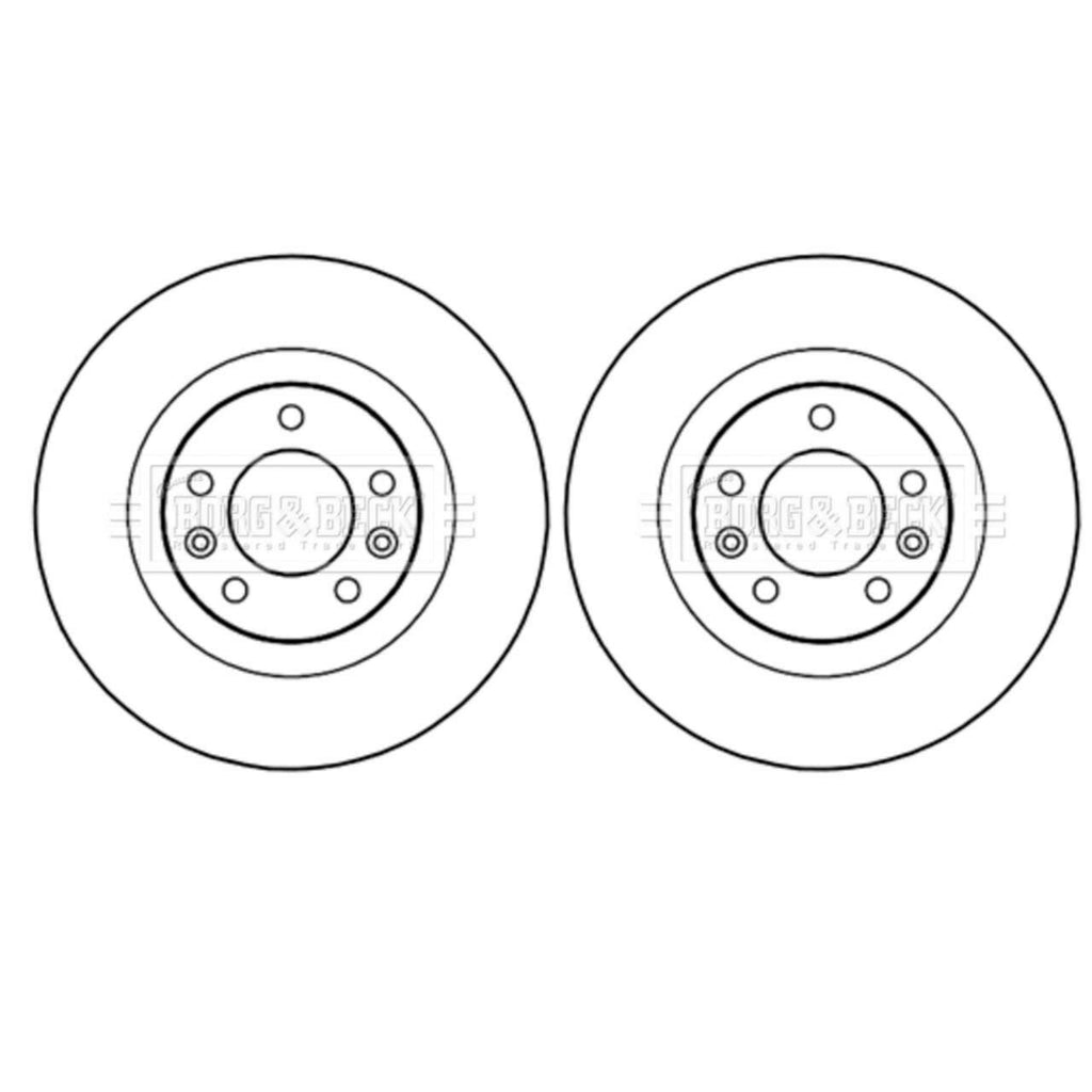 A PAIR OF BORG & BECK REAR BRAKE DISCS FITS PEUGEOT 508 2010 ONWARDS 4249.G2