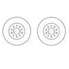 A PAIR OF BORG  BECK REAR BRAKE DISCS FITS ALFA ROMEO GIULIETTA, FIAT 500X