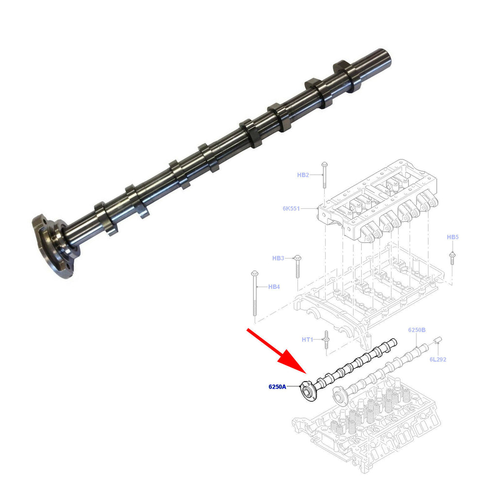 Outlet Camshaft Fits Ford Transit Mk7, Relay, Fiat Ducato, Peugeot Boxer