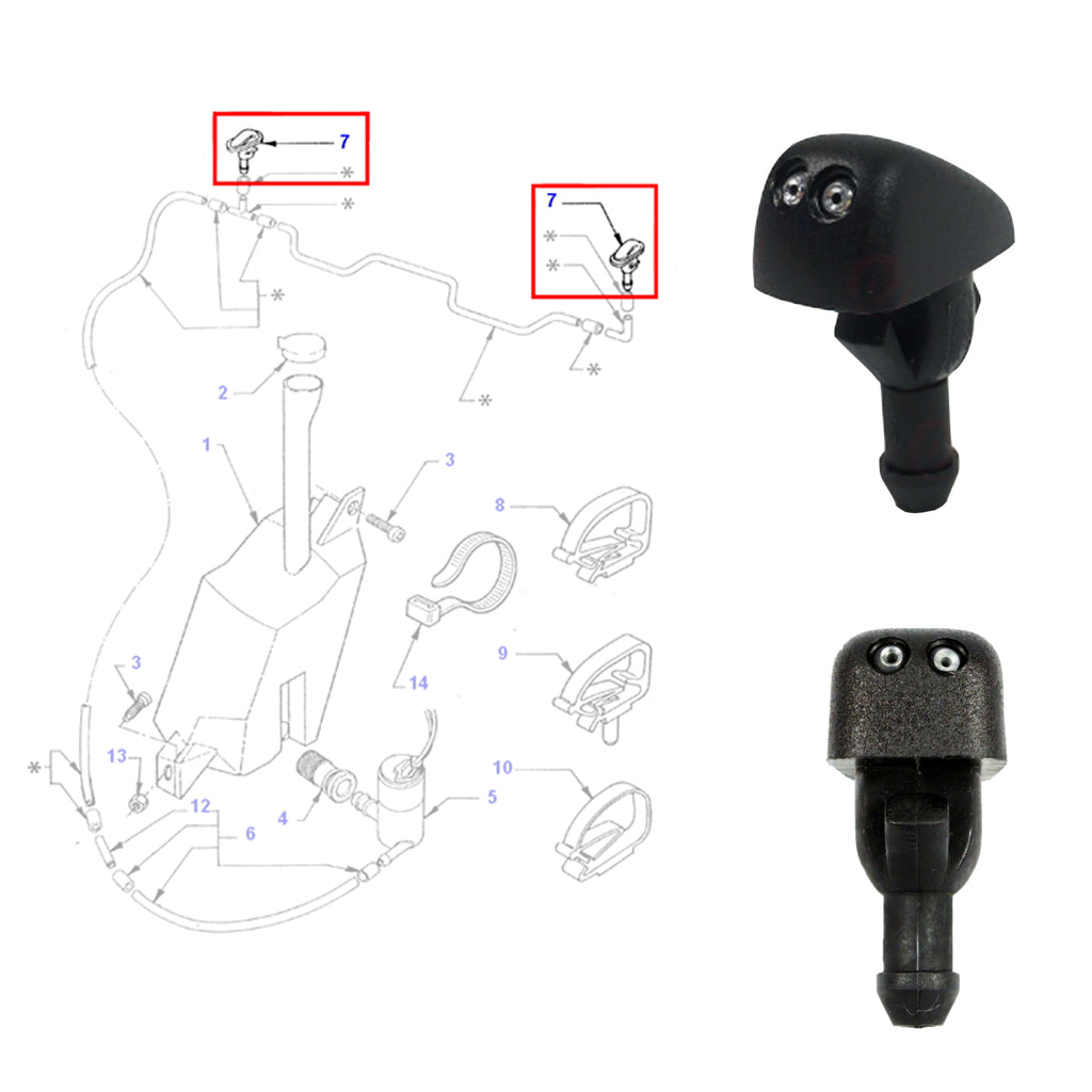 Ford Transit MK5 Windscreen Washer Jet Nozzle 1994 to 2200 6700259