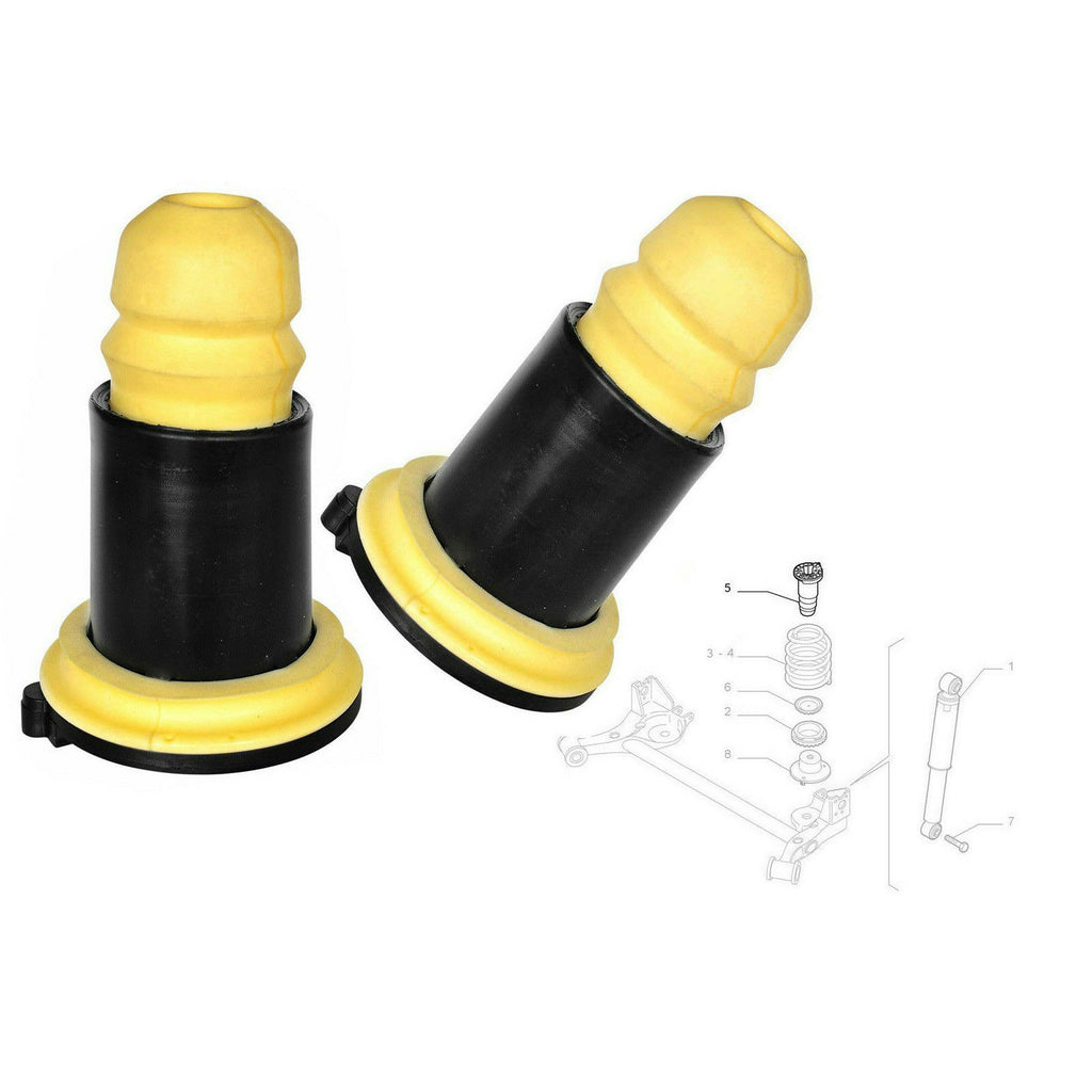 2 X Rear Suspension Mount Rubber Buffer Fits Citroen Nemo Fiat Fiorino  51804746