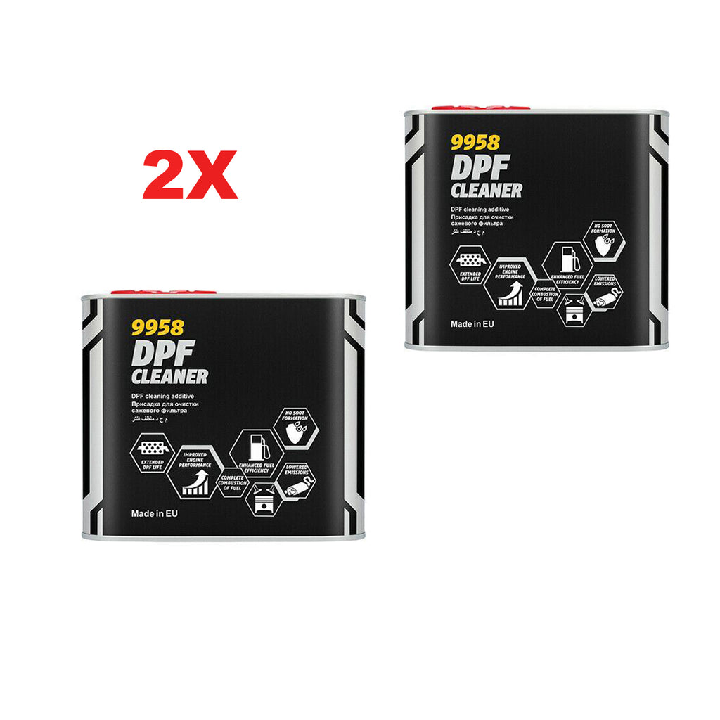 2X MANNOL Diesel Particulate Filter Cleaner Regenerator Fuel Additive Clears DPF