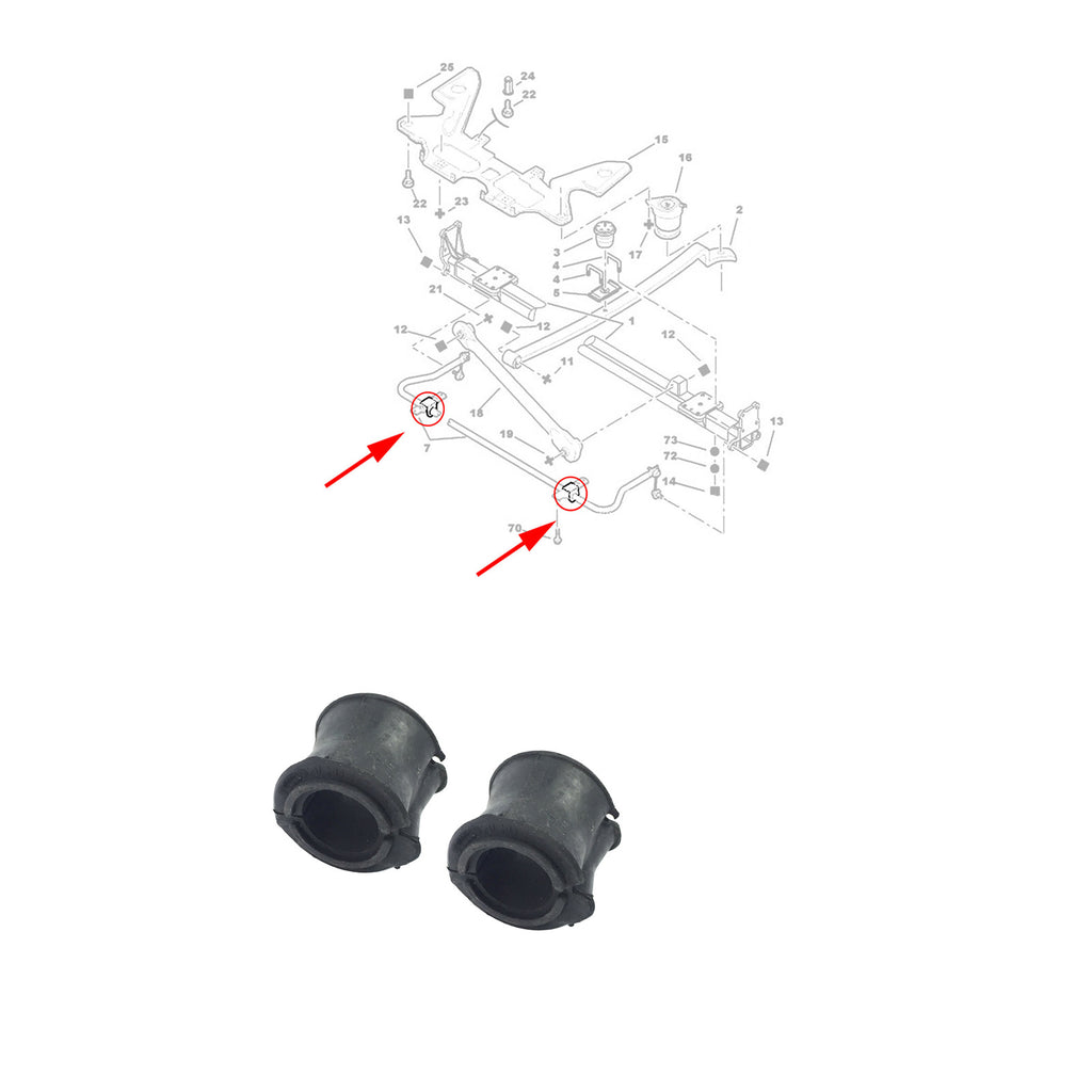 2 X Front Stabiliser Anti Roll Bar Mounting Fits Relay Ducato Boxer 5170F5