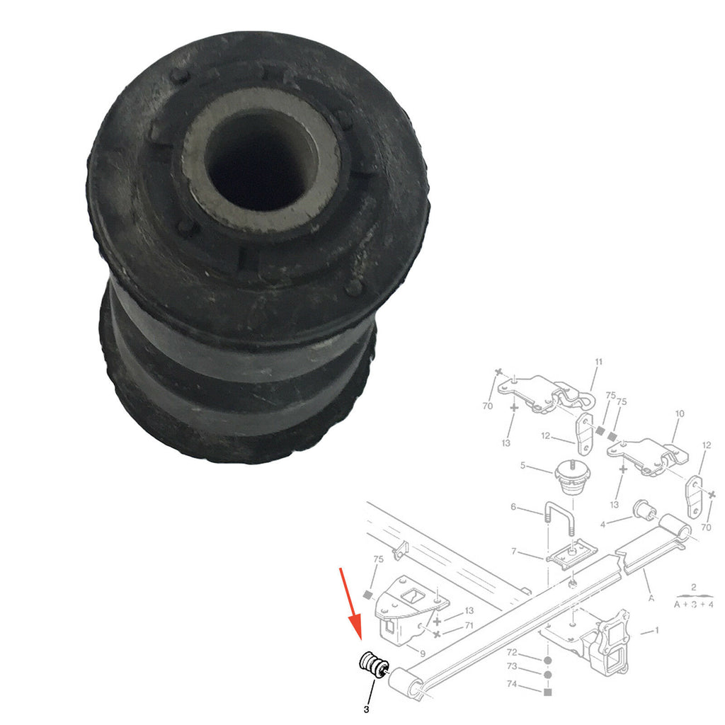 Rear Leaf Spring Bush Rubber Mount Fits Relay, Ducato, Boxer, 1304641080
