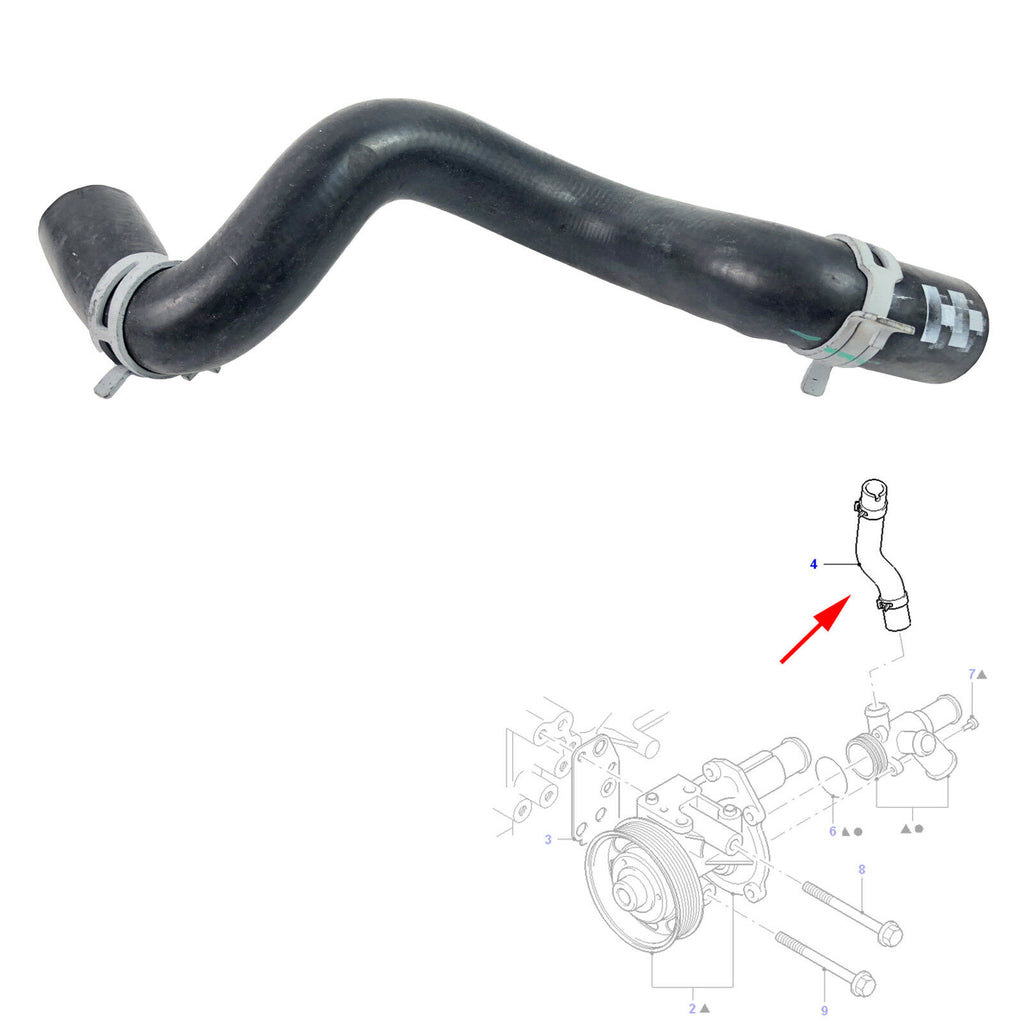 Radiator Water Pump Hose With Clips Fits Ford Transit M6 1100014 
